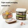 Pillerdosa Kompakt Veckopillerdosa med Tätningssystem Fuktsäker Behållare Separata Fack Pillerdispenser för Morgon Middag Kväll