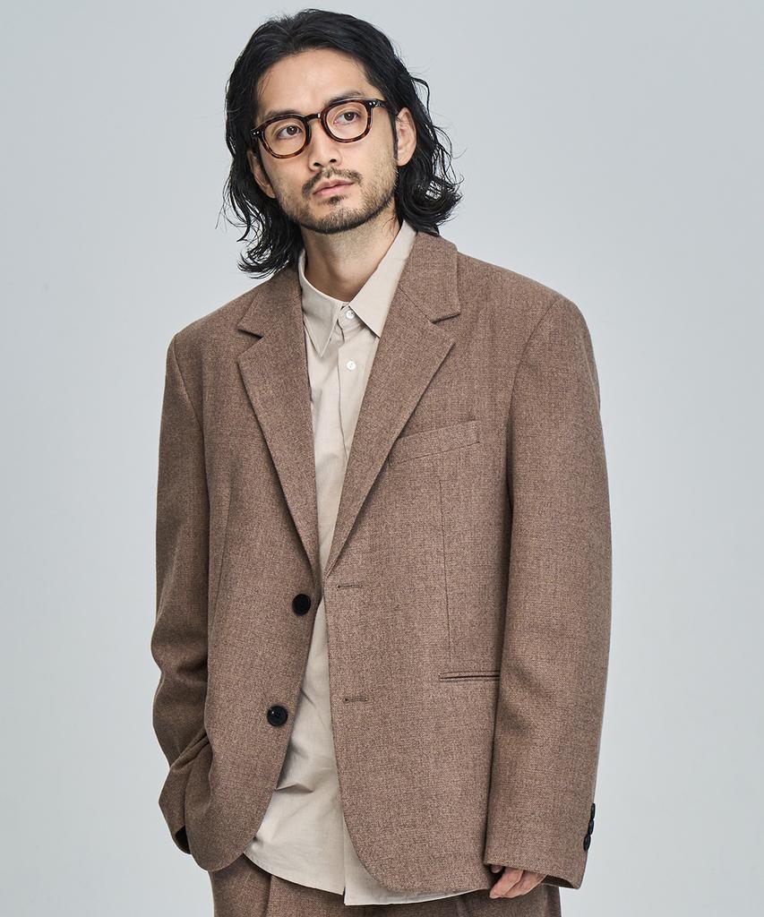 Prairie Wool Relaxed Fit Blazer (Beige)