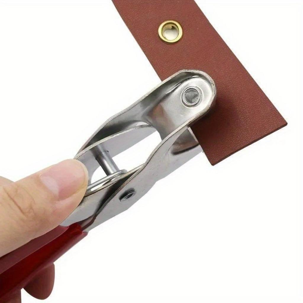 1 Set 4mm Eyelet Setter Puncher Kit Leather Hole Plier Buckle Fixation Sewing Tool Watchband Strap Household Leathercraft Accessories