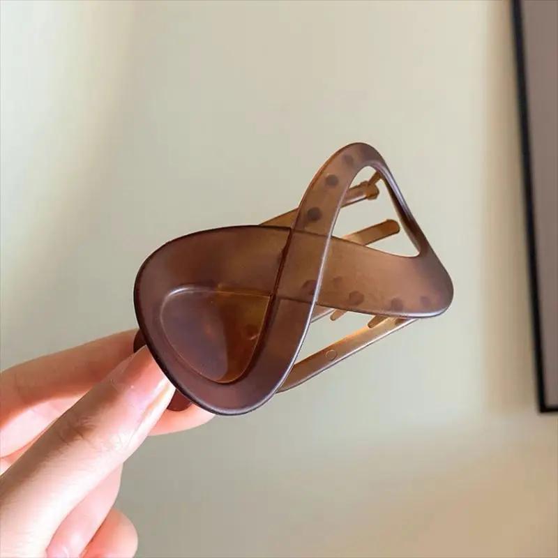 

Модная заколка для волос Простой держатель для укладки в форме восьмерки/бесконечности Зажим-краб для волос Акула Аксессуары для волос для женщин