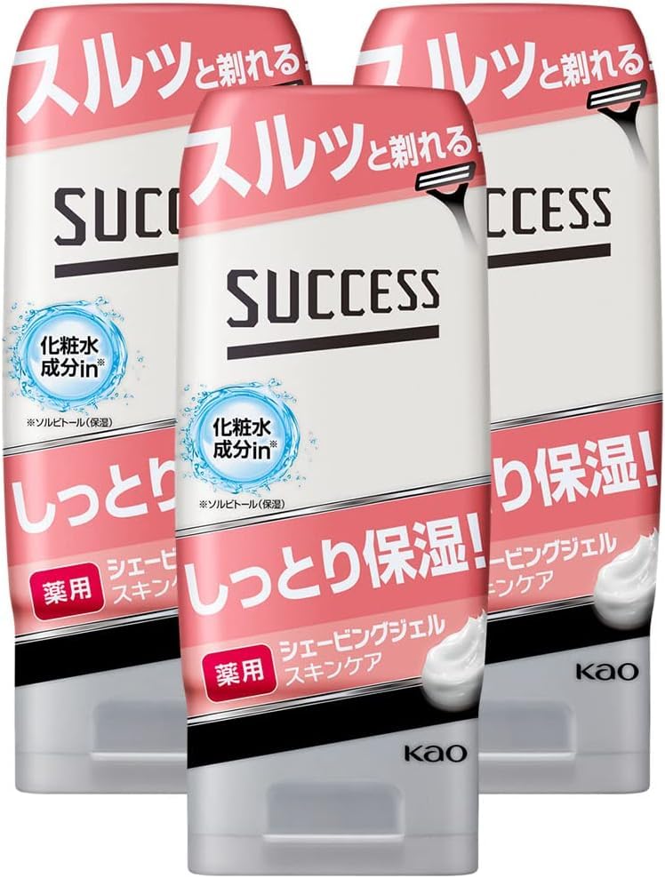 Success [Bulk Purchase] Medicated Shaving Gel, Skin Care Type, 180g x 3-Pack