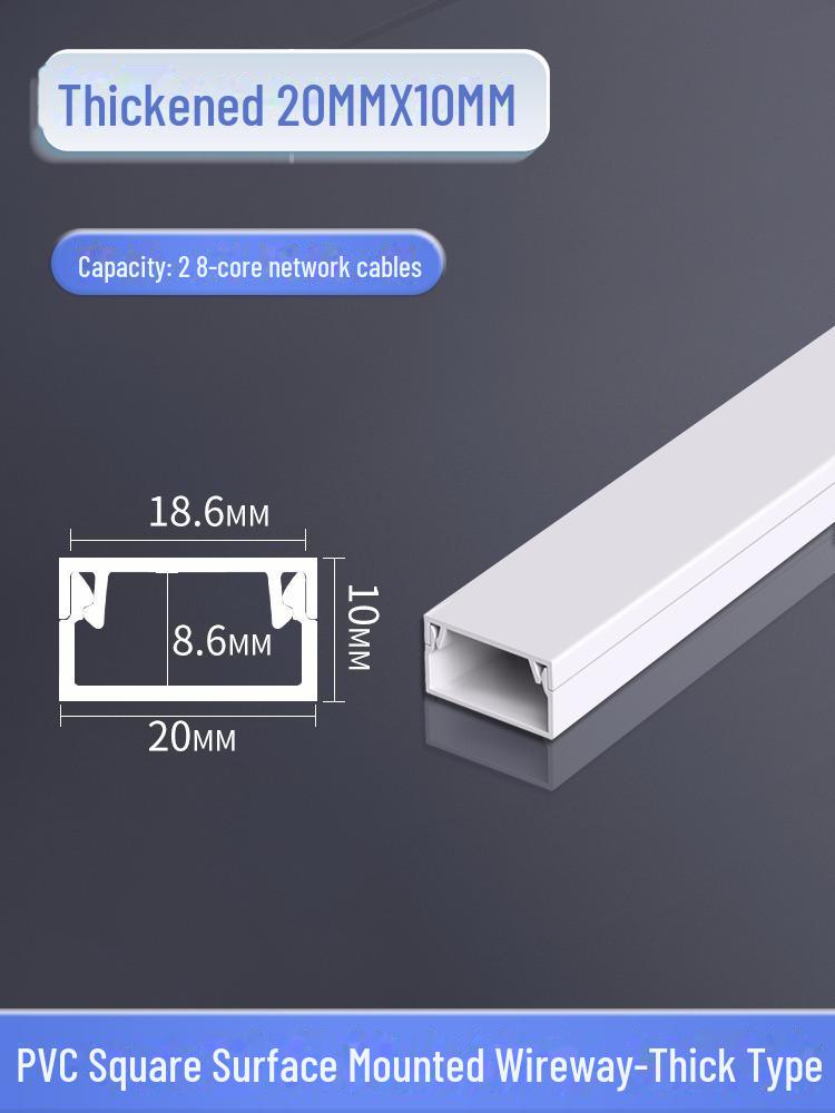 Selbstklebende dekorative PVC-Kabelmanagementbox zur verdeckten Kabelführung