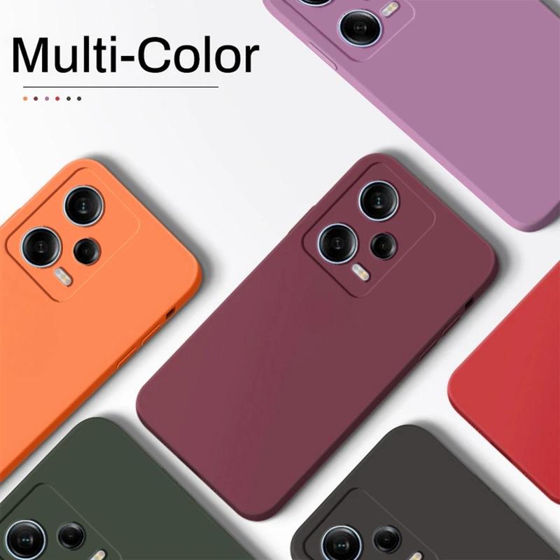 Redmi Note 12 Pro Plus Turbo Case Square Liquid Silicone Soft Cover For Xiaomi Redmi Note 12 Turbo Note12 Pro Plus 5G Phone Case