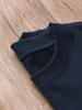 Summer Black Men's Line Pattern and Letter Print Round Neck T-shirt Simple Pure Cotton Plus Size Loose Short Sleeved