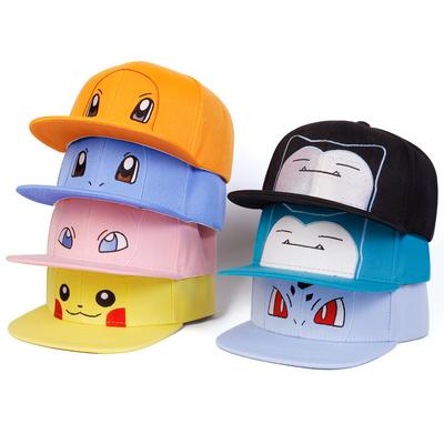 Niedliche Cartoon-Stickerei Herren Damen Hüte Outdoor Flat Top Sport Baseballkappe Baumwolle Mode Freizeit Reisehut Snapback-Kappen