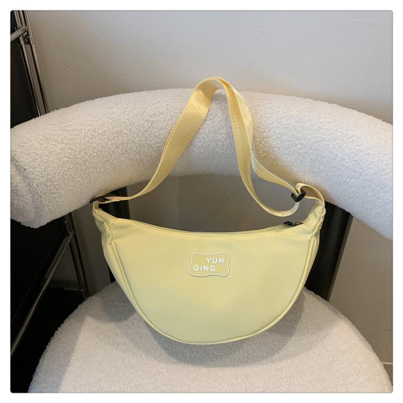 

Осенняя новая сумка через плечо нейлоновая простая сумка-пельмень девушка Харадзюку универсальная сумка-мессенджер one size fits all жёлтый