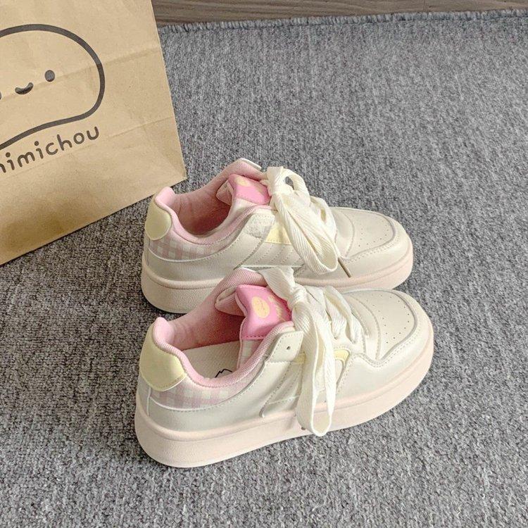 New summer light bread shoes round head ultra-light bottom sports and leisure models size 35 розовый