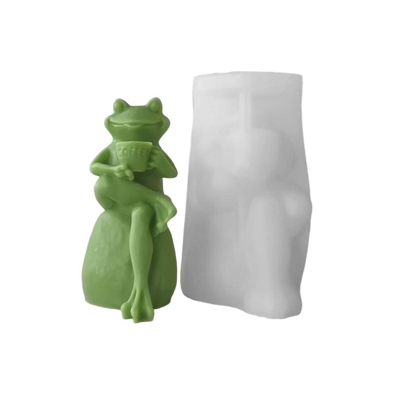 

3D Frogs Silicone Molds Plasters Molds Cartoon Animal Candle Molds Ornament Epoxy Resin Molds Casting Molds