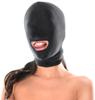 Fetisch-Fantasie-Serie - Schwarze Gesichtsmaske mit Mundloch