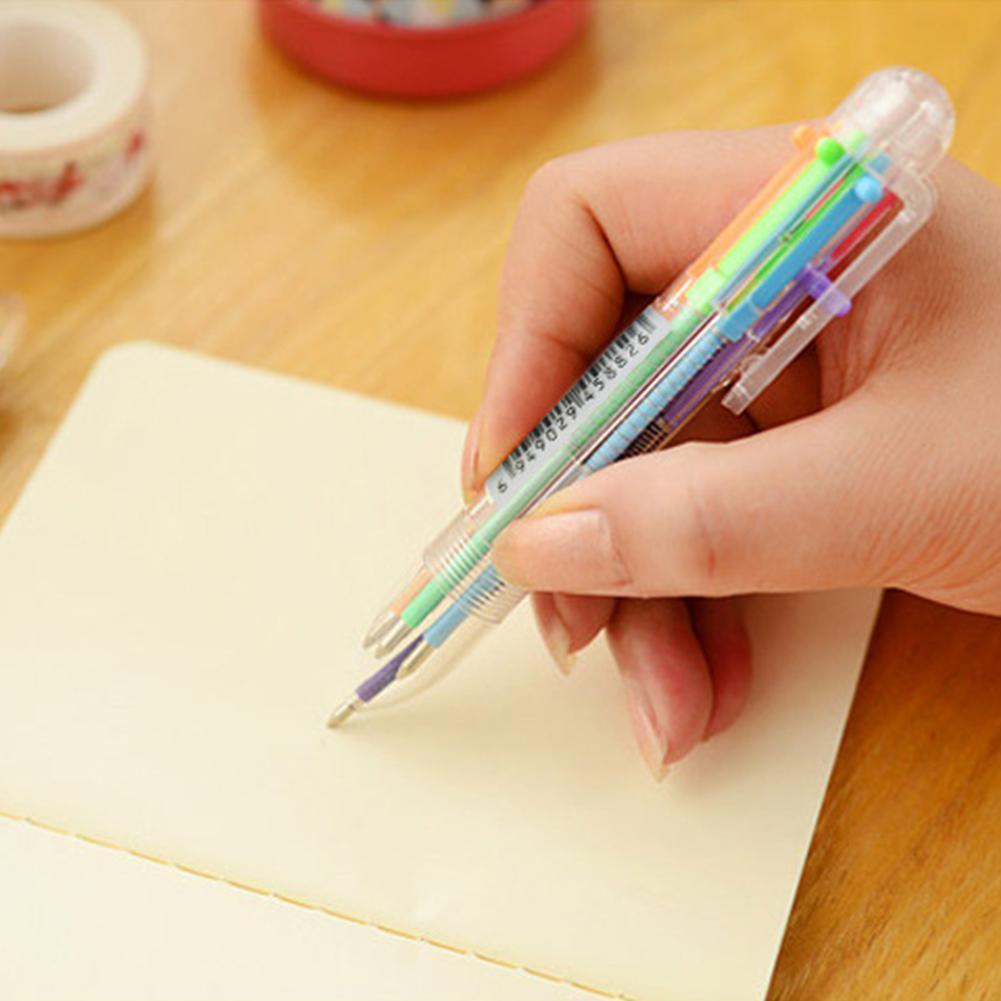 5Pcs Transparent Cartoon Ballpoint Pen Creative Cute Ballpoint Pen For Ball Point Creative Bullet Colorful Stationery