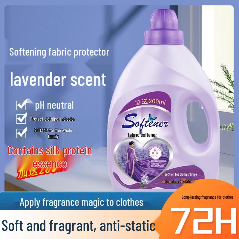 Lavender Anti-Static Fabric Softener, 10 Jin, Long-Lasting Fragrance with Large Capacity for Household Use.