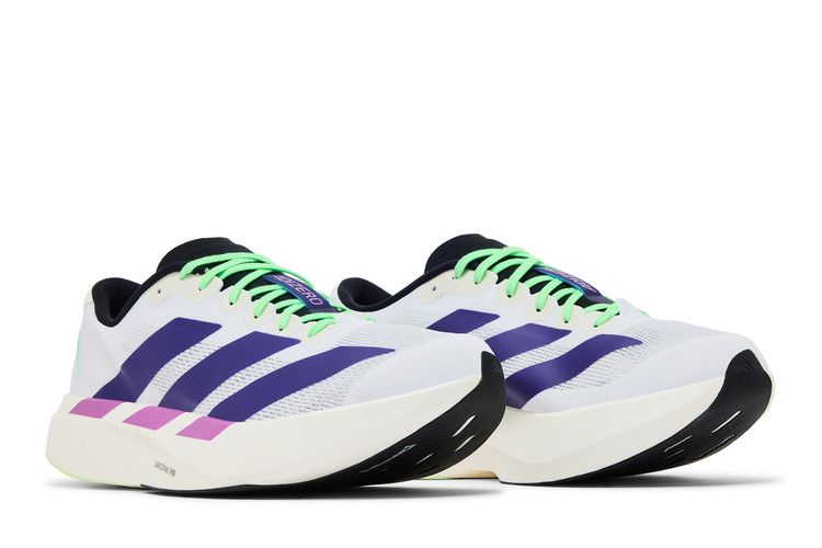 adidas Adizero Evo SL White Purple Lime Burst