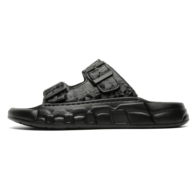 Tongs Homme Été à Double Boucle Décontractées à Enfiler Sandales Slides Homme Semelle Épaisse 3,5 cm Chaussures Douces Confortables