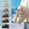 Plush Non-Slip Winter Cotton Slippers for Women and Men - Indoor Closed-Heel Design