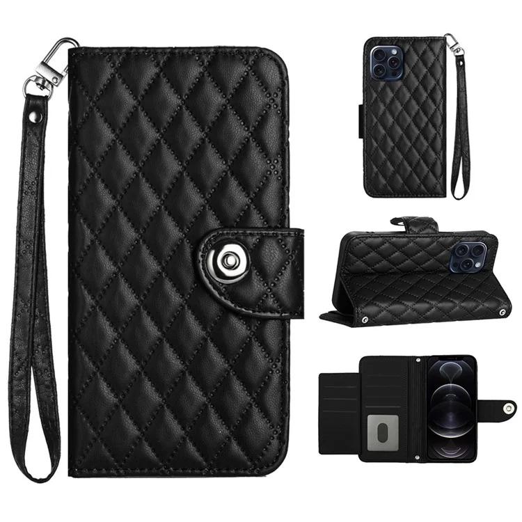 

YB Imprinting Series-8 for iPhone 12 Pro Max Leather Phone Case with 7 Card Slots Wallet