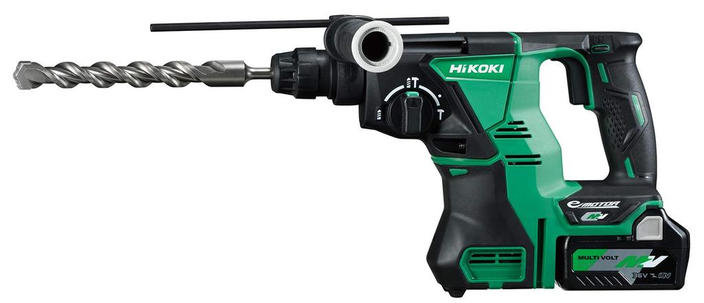 HiKOKI Cordless Rotary Hammer 36V with Two Spare Battery and Genuine Drill, Multi-Volt, Rechargeable, Lithium-Ion Batteries, Charger, Battery,