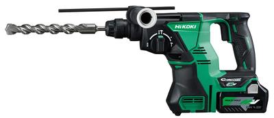 HiKOKI Akumulatora rotācijas urbjmašīna 36V ar divām rezerves baterijām un oriģinālu urbi, Multi-Volt, Uzlādējams, Litija-jonu baterijas, Lādētājs, Baterija,