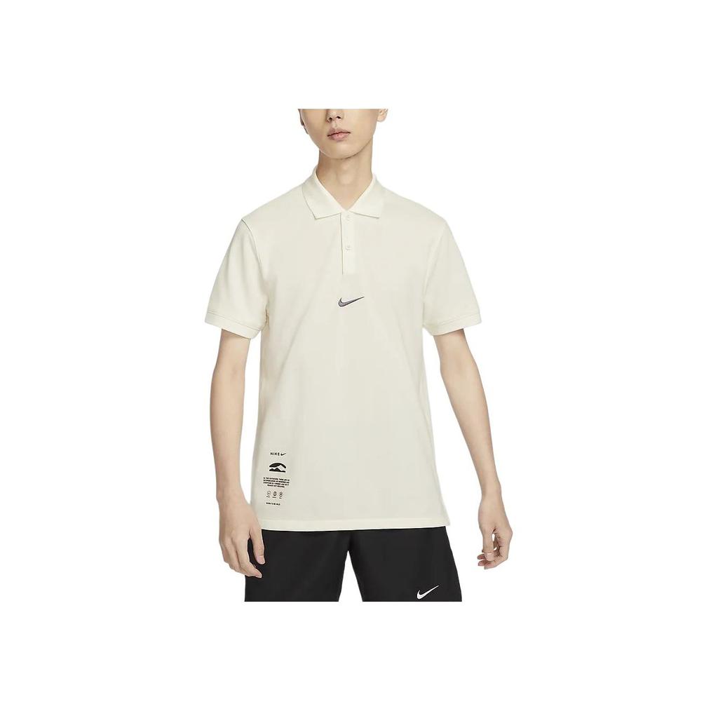Nike Dri-Fit Logo Print Short Sleeve Quick-Dry Tennis Polo Shirt Men Polo Shirts Sail-White HF6168133