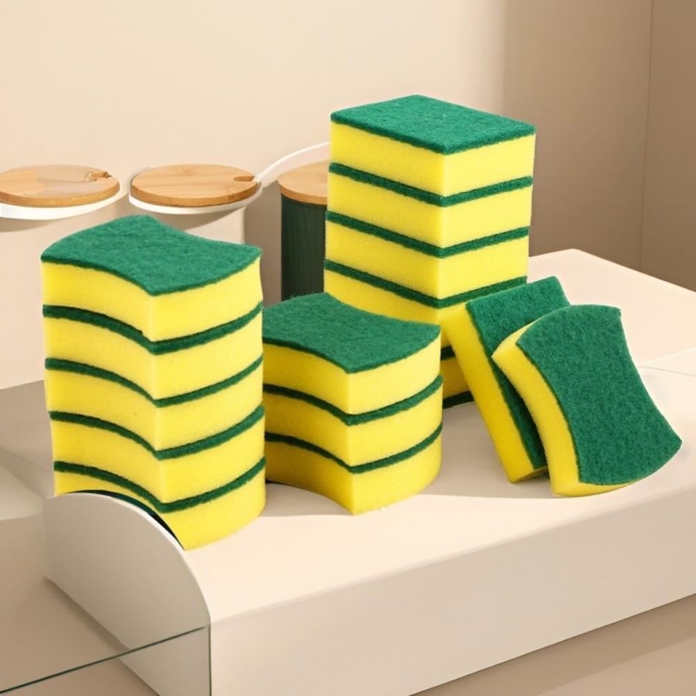 New Sponge Dishwashing Sponge Double-Sided Highly Absorbent Scouring Pad Reusable Soft Cleaning Brush Household Cleaning Tools