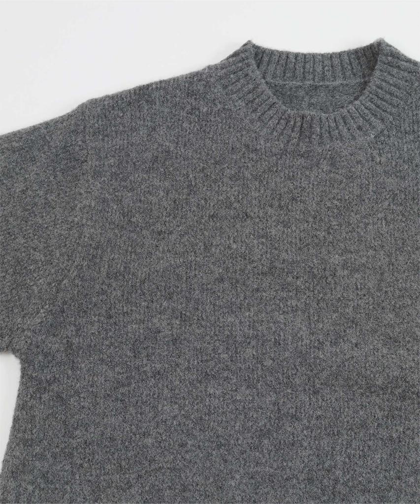 Yours BEXU1673 Cropped Crew Neck Oversized Size Green Women's Knit, M,