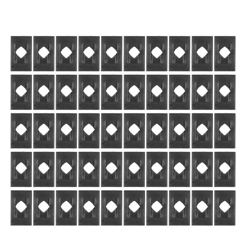 50Pcs Carbon Steel Plate Spring Nut M4 Reed Unilateral Clip Auto Performance Parts