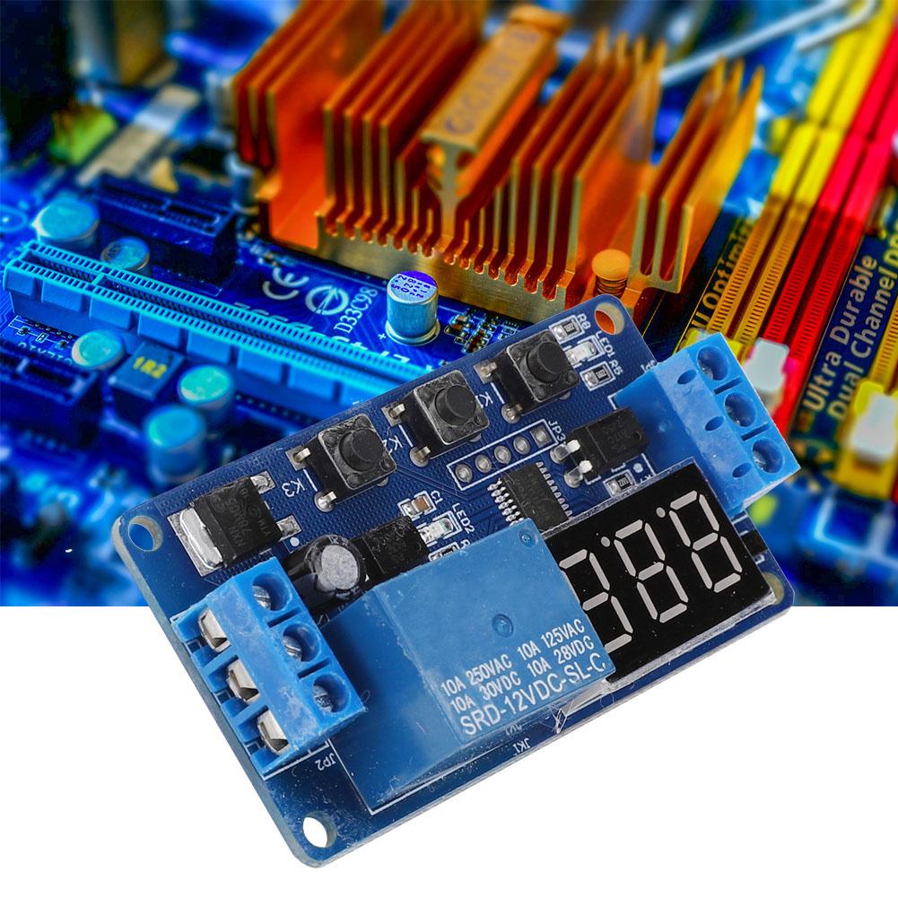 DC12V Time Delay Relay Delay On Off Cycle Module LED Digital Display Control Timer Switch Trigger