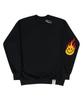GRAVER [Unisex] Elbow Fire Smile Sweatshirt_Black