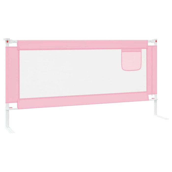 VidaXL Child Bed Safety Rail Protection for Baby Toddler Bed Bedroom Home Interior Pink 10205