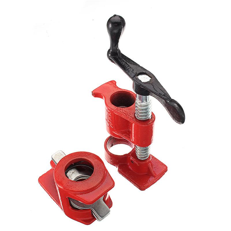 ( 4 Pack ) 3/4" Wood Gluing Pipe Clamp Set Heavy Duty Pro Woodworking Cast Iron