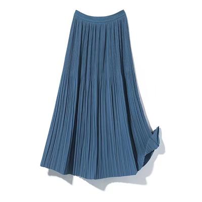 DX~~ Three-dimensional Art Pinstrip Pleated Fairy Pleated Skirt Draped Material A-line Midi Skirt