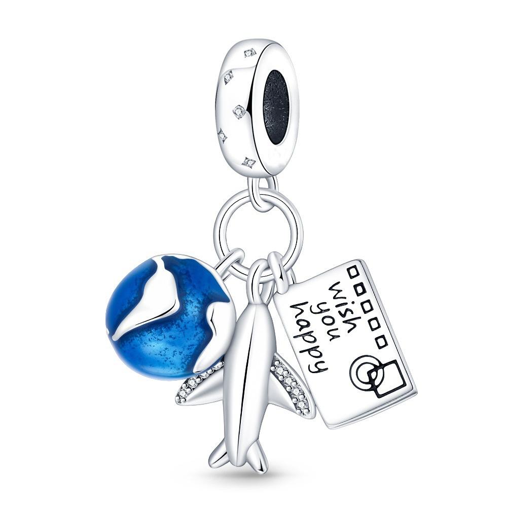 Travel Themed Airplane Suitcase Camera Charm DIY Bracelet Jewelry Kit