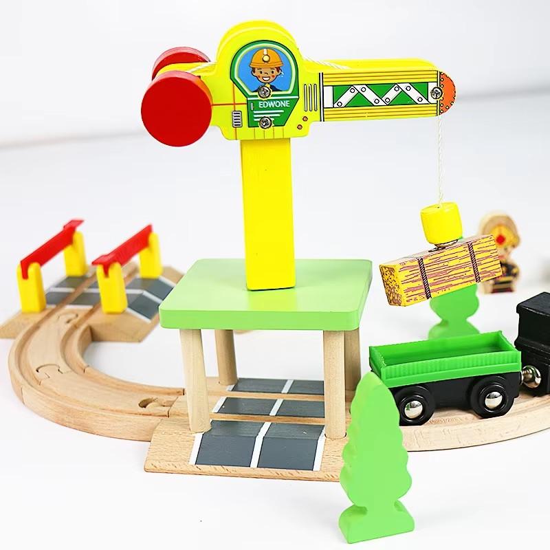 Wooden Track Accessories All Kinds of Wooden Bridge Tunnel Station Fit for Brand Wooden Train Tracks Railway Toys for Kids