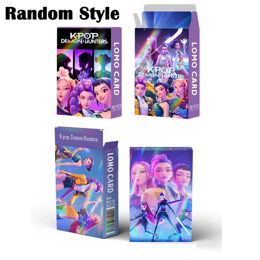 92/30PCS Kpop Demon Hunters Laser Card Anime Collectible Cards for Boys Girls Fashion LOMO Small Cards for Fans Birthday Gifts