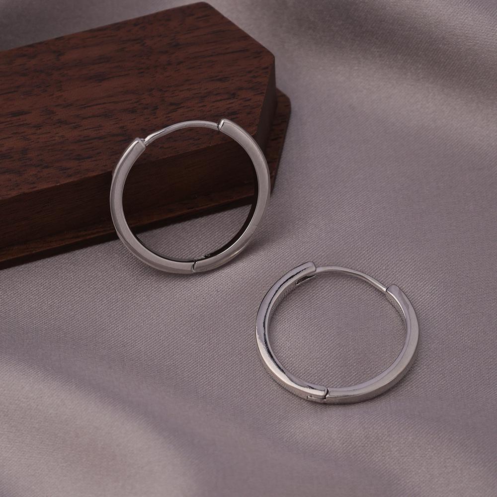 Gold Plated Hoop Earrings with Minority Design - Lightweight Circular Hoops & Studs, 2025 New Style Ear Cuffs for Summer