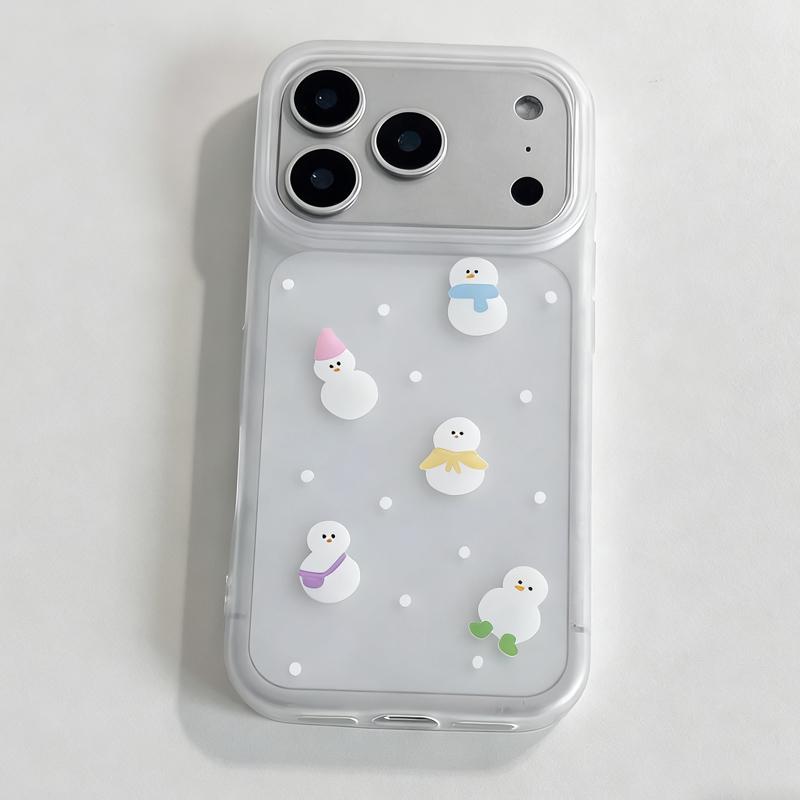

Зимовий Різдвяний Шарф В горошок Сніговик Чохол для Телефону Для iPhone 17 Promax Air 16 15 14 12 13 11 Pro Max 78 Plus Прозорий Чохол iPhone 15 Pro Max