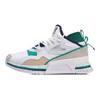 Li-Ning Retro Patchwork Non-Slip Lightweight Mid-Top Running Shoes Men sneakers White Green AGLP007-4