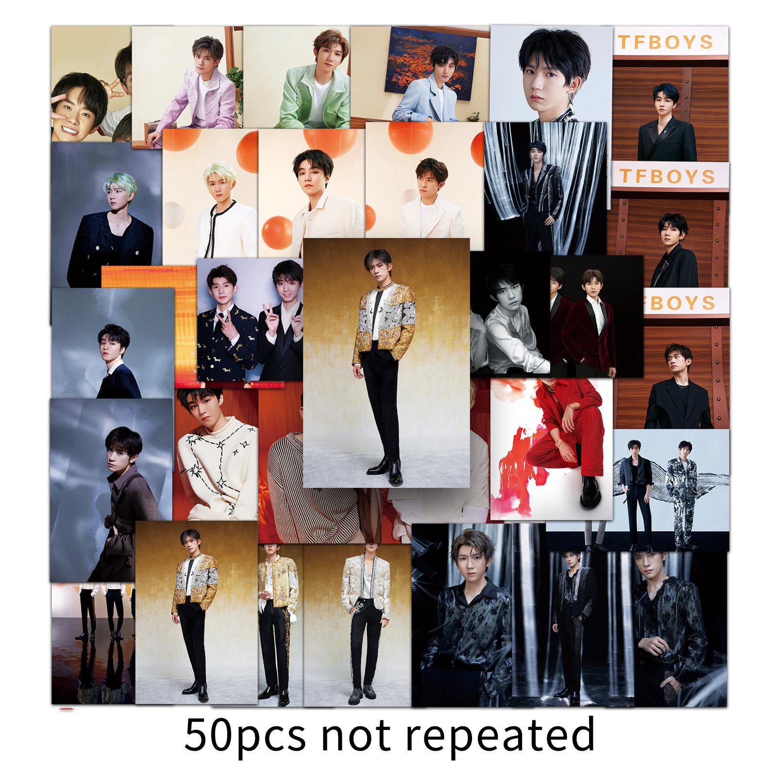 TFBOYS Graffiti Stickers - 50-Pack, Featuring Jackson Yee, Wang Junkai, Wang Yuan for Phone Cases & Suitcases.