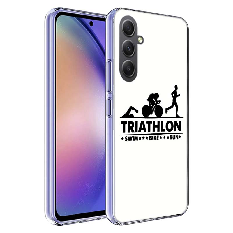 Triathlon Swim Bike Run Phone Case For Samsung A70 A50S A40 A30 A20E A16 A26 A36 A56 A17 Galaxy Note 20 10 9 8 A71 A51 A41 A31 A