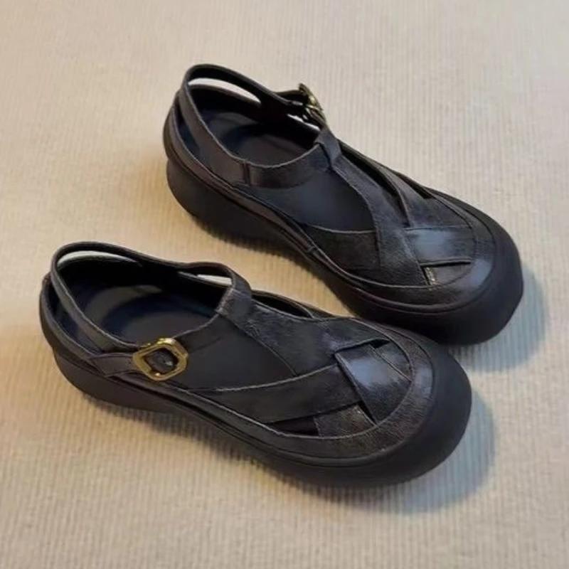 Fashion Platform Women's Sandals Flats Casual Sport Shoes Fashion Woman Saneakers 2025 Summer New Walking Dress Cozy Zapatillas De Mujer