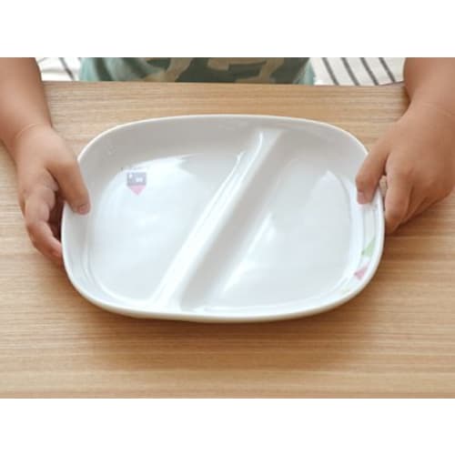 Tableware East Divided Lunch Plate, 22cm, Apple Garland, E-Kids