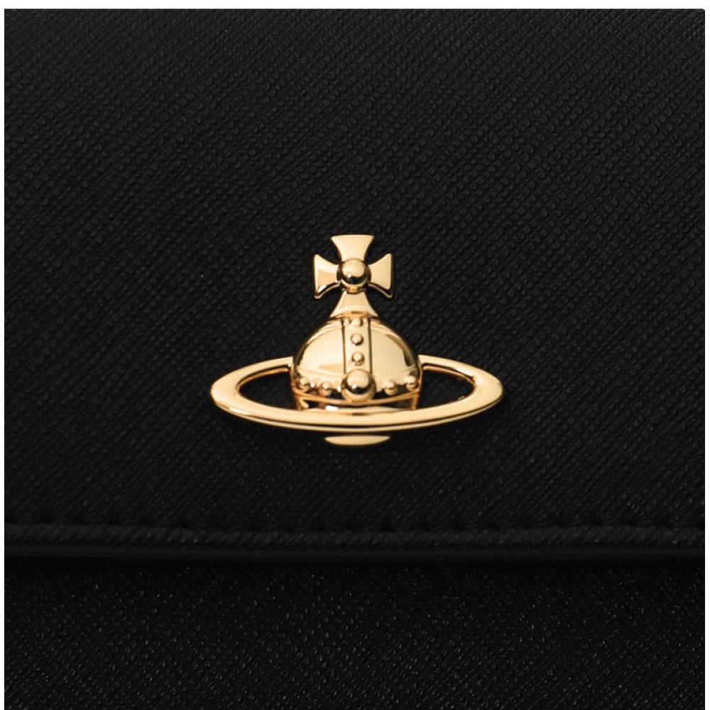 Vivienne Westwood 5c01000bw S000b N402 Vegan Biogreen Saffiano Small Pulse Chain Crossbody Bag