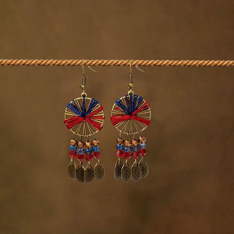Bohemian Ethnic Tassel Earrings - Tribal Style for Holiday Travel Photography