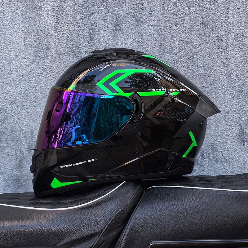 LVS-701 Safety Motorcycle Helmets Full Face Dual Lens Racing Helmet Strong Resistance Off Road Helmet DOT Approved