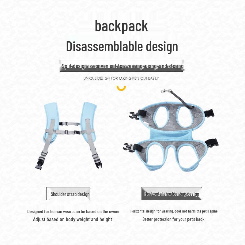 Second Generation Adjustable Dog Backpack - Summer Breathable, In Stock