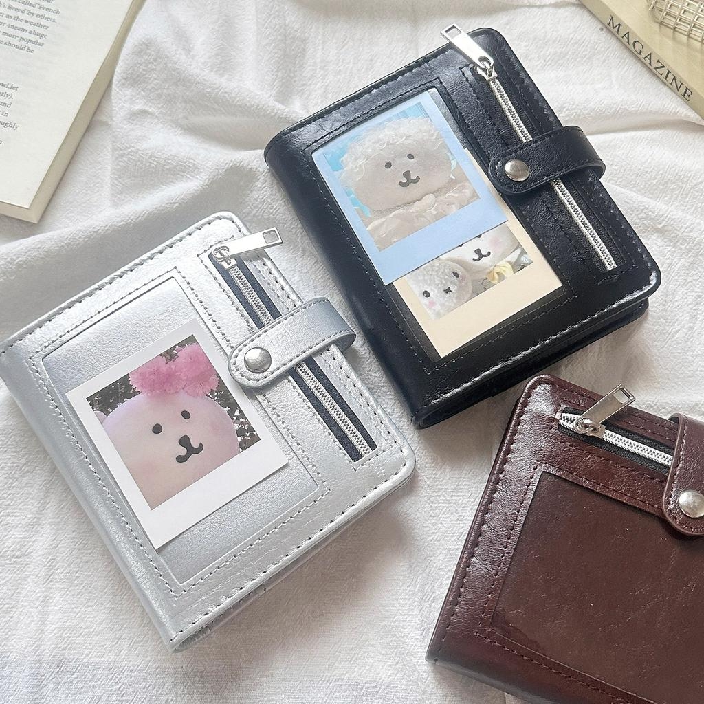 M5 Brown Sliver Soft Zip Loose-Leaf Retro Portable With 40 Sheets Inner Page PU Clip-on Notebook Loose Leaf Notebook