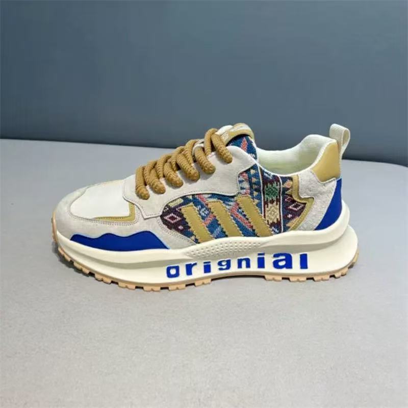 

Легкие роскошные сдержанные классические вышитые тканевые туфли для папы, легкие дышащие молодежные зарубежные трендовые повседневные туфли, удобные туфли для серфинга 39