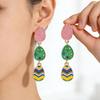 Fashion Retro Easter Egg Earrings, Ethnic Style Enamel Craftsmanship Temperament Earrings, Design Earrings