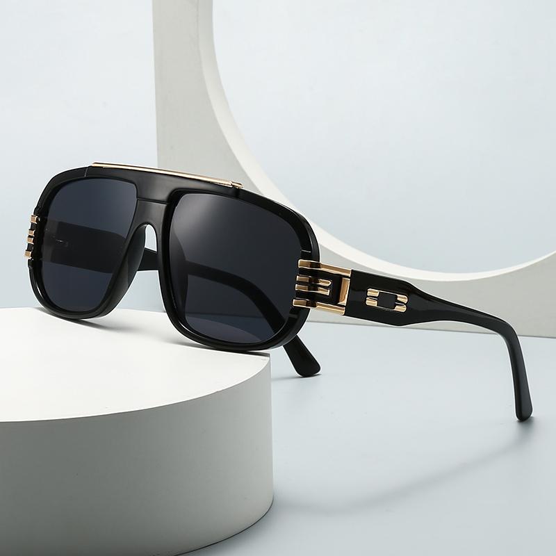  Export New Modern Retro Large Frame Men'S Sunglasses Ins Style Street Shooting Big Brand Ink Lh267