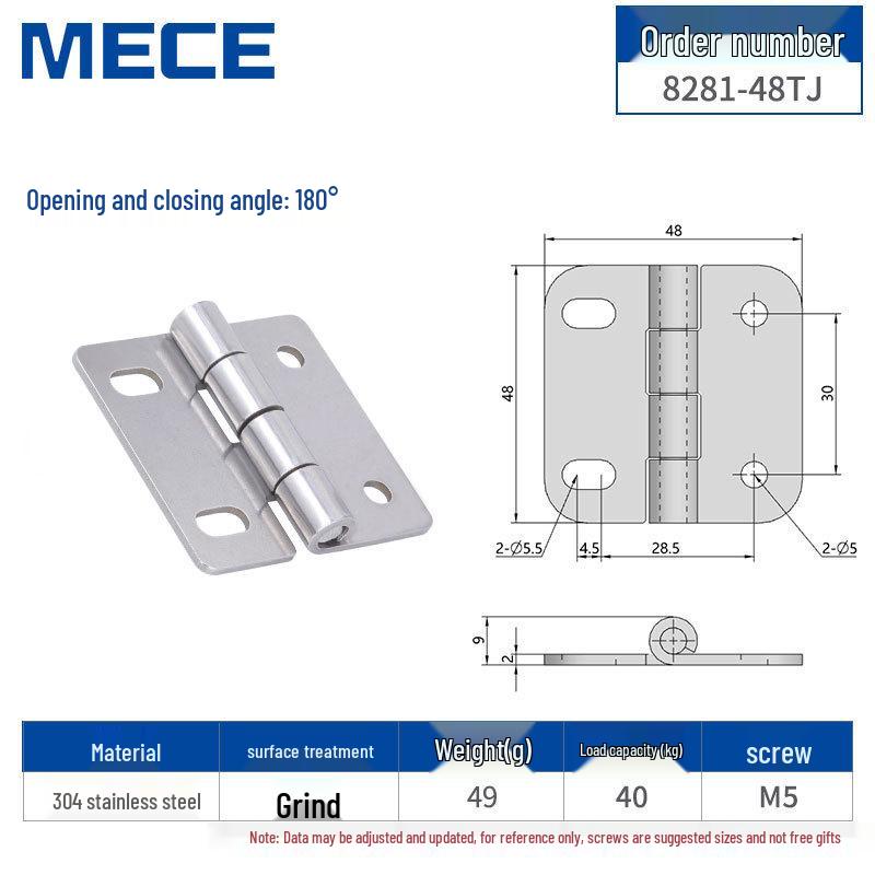 304 Stainless Steel Thickened Cabinet & Wooden Door Hinges