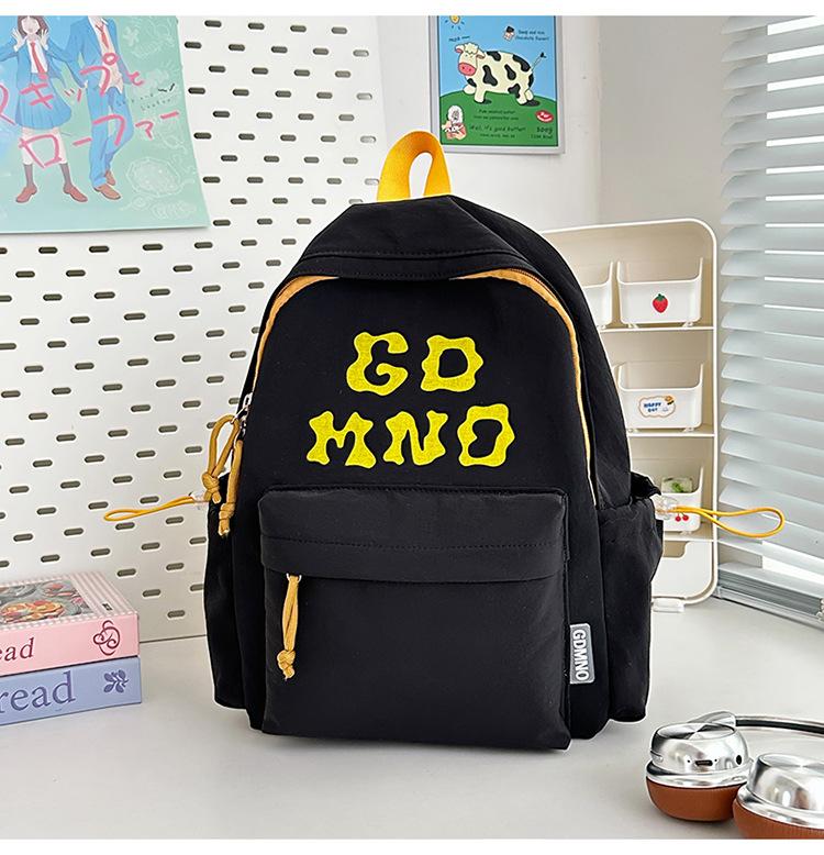 

Новый простой рюкзак в корейском стиле с надписью, повседневный и милый, студенческий, школьный, легкий и универсальный, большой вместимости ,